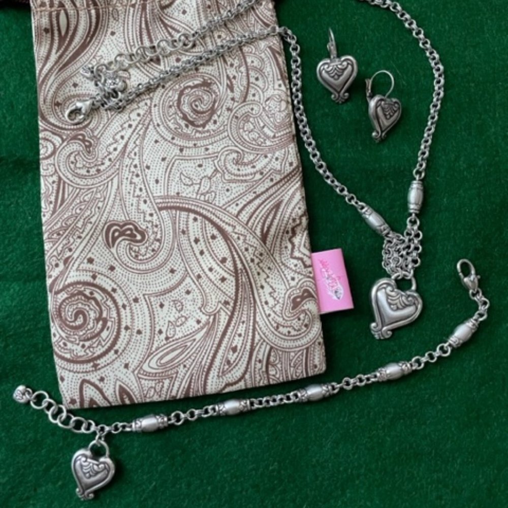 Brighton Blaire Heart Necklace, Bracelet, Earring Set